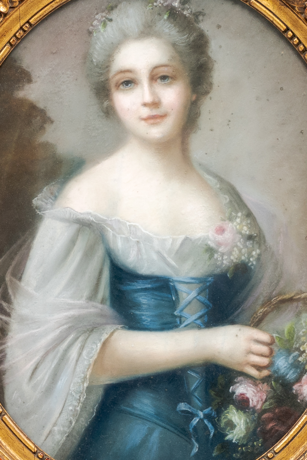 French school, illegibly signed Three ladies'