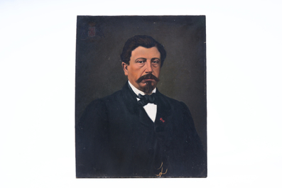 Belgian school: Three ancestor portraits, oil on canvas, 19th/20th C.