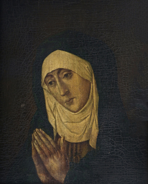 Flemish school, follower of Albert Bouts (ca. 1452-1549): 'Ecce Homo' and 'Mater Dolorosa', oil on panel, 19th C. or earlier