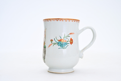 A Chinese export porcelain 'Orpheus' tankard, Qianlong