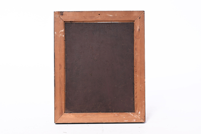 &Eacute;cole europ&eacute;enne: La tentation de saint Antoine, huile sur cuivre, fin du 18&egrave;me si&egrave;cle