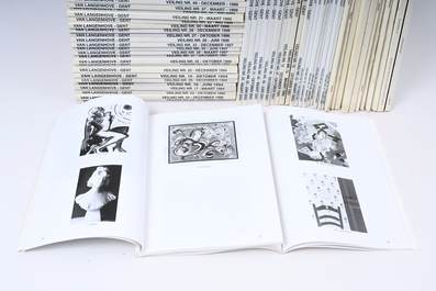 An extensive collection of art auction catalogues, mainly Van Langenhove (Ghent), 20th C.
