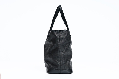 An Italian Saint Laurent black linen canvas 'Teddy Shopper', (2018)