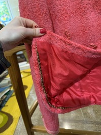 A Chanel classic two-pocket pink tweed jacket, 1983