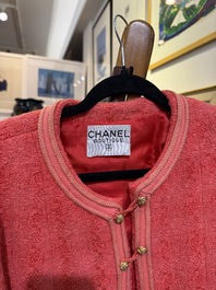 A Chanel classic two-pocket pink tweed jacket, 1983