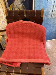 A Chanel classic two-pocket pink tweed jacket, 1983