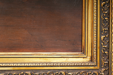 Engelse school, navolger van David Wilkie (1785-1841): 'The blind fiddler', olie op doek, 19de/20ste eeuw