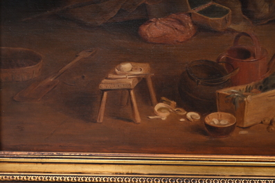 Engelse school, navolger van David Wilkie (1785-1841): 'The blind fiddler', olie op doek, 19de/20ste eeuw