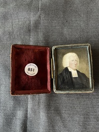 &Eacute;cole anglaise: Portrait de l'&eacute;v&ecirc;que William Cleaver, miniature, d&eacute;but du 19&egrave;me si&egrave;cle