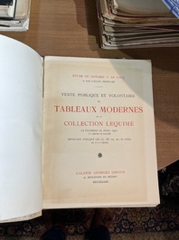 Vaste collection de catalogues de ventes aux ench&egrave;res, e.a. Frederik Muller, Georges Petit, Fernand Fievez, Georges Giroux, ..., 19&egrave;me/20&egrave;me si&egrave;cle