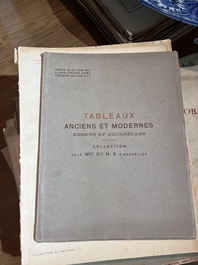 Vaste collection de catalogues de ventes aux ench&egrave;res, e.a. Frederik Muller, Georges Petit, Fernand Fievez, Georges Giroux, ..., 19&egrave;me/20&egrave;me si&egrave;cle