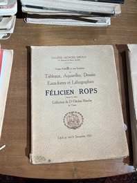 Vaste collection de catalogues de ventes aux ench&egrave;res, e.a. Frederik Muller, Georges Petit, Fernand Fievez, Georges Giroux, ..., 19&egrave;me/20&egrave;me si&egrave;cle