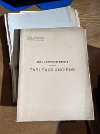 Vaste collection de catalogues de ventes aux ench&egrave;res, e.a. Frederik Muller, Georges Petit, Fernand Fievez, Georges Giroux, ..., 19&egrave;me/20&egrave;me si&egrave;cle