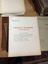 Vaste collection de catalogues de ventes aux ench&egrave;res, e.a. Frederik Muller, Georges Petit, Fernand Fievez, Georges Giroux, ..., 19&egrave;me/20&egrave;me si&egrave;cle