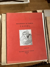 Vaste collection de catalogues de ventes aux ench&egrave;res, e.a. Frederik Muller, Georges Petit, Fernand Fievez, Georges Giroux, ..., 19&egrave;me/20&egrave;me si&egrave;cle