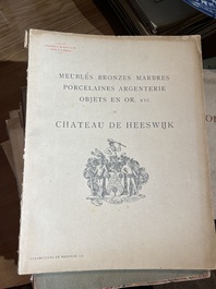 Vaste collection de catalogues de ventes aux ench&egrave;res, e.a. Frederik Muller, Georges Petit, Fernand Fievez, Georges Giroux, ..., 19&egrave;me/20&egrave;me si&egrave;cle