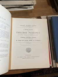Vaste collection de catalogues de ventes aux ench&egrave;res, e.a. Frederik Muller, Georges Petit, Fernand Fievez, Georges Giroux, ..., 19&egrave;me/20&egrave;me si&egrave;cle