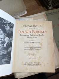 Vaste collection de catalogues de ventes aux ench&egrave;res, e.a. Frederik Muller, Georges Petit, Fernand Fievez, Georges Giroux, ..., 19&egrave;me/20&egrave;me si&egrave;cle