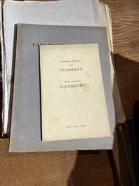 Vaste collection de catalogues de ventes aux ench&egrave;res, e.a. Frederik Muller, Georges Petit, Fernand Fievez, Georges Giroux, ..., 19&egrave;me/20&egrave;me si&egrave;cle