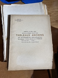 Vaste collection de catalogues de ventes aux ench&egrave;res, e.a. Frederik Muller, Georges Petit, Fernand Fievez, Georges Giroux, ..., 19&egrave;me/20&egrave;me si&egrave;cle