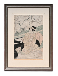 Three Japanese Ukiyo-e woodblock prints, Toyokuni Utagawa and Kuniyoshi Utagawa, Meiji, 19th/20th C.