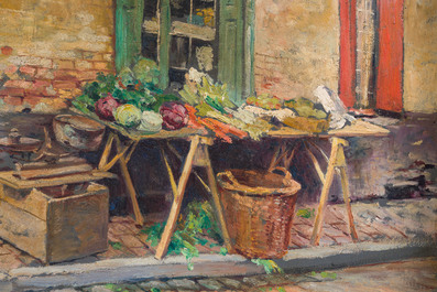 Robert Boudry (1878-1961): 'In den apel', huile sur panneau, dat&eacute; (19)19