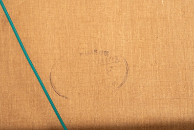 &Eacute;cole belge, suiveur de Gustaaf Wappers (1803-1874): Jeune m&egrave;re avec enfant, huile sur toile, d&eacute;but du 20&egrave;me si&egrave;cle