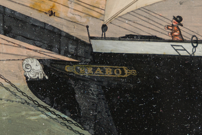 Carolus Ludovicus Weyts (1828-1876, attribu&eacute; &agrave;): 'Brabo van Antwerpen', &eacute;glomis&eacute;, dat&eacute; 1859