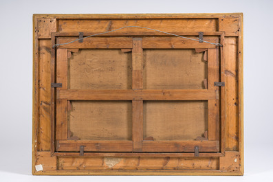 Paul-Alfred Parent de Curzon (1820-1895): 'Les bords du Clain &agrave; Poitiers', huile sur toile