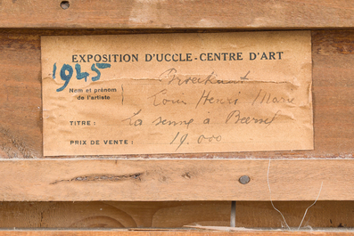 Louis Broeckaert (1892-1957): 'La Senne &agrave; Beersel', huile sur toile, dat&eacute; (automne) 1944