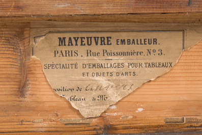 Paul-Alfred Parent de Curzon (1820-1895): 'Les bords du Clain &agrave; Poitiers', huile sur toile