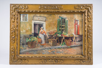 Robert Boudry (1878-1961): 'In den apel', huile sur panneau, dat&eacute; (19)19