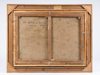 Louis Broeckaert (1892-1957): 'La Senne &agrave; Beersel', huile sur toile, dat&eacute; (automne) 1944