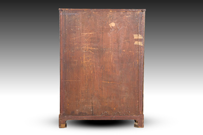 Armoire de style Louis XVI en placage de bois de rose mont&eacute; de bronze dor&eacute;, France, 19&egrave;me si&egrave;cle