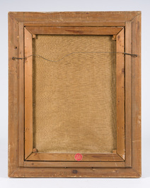 Jan Gerard Smits (1823-1910, &agrave; la mani&egrave;re de): Vue d'un port, huile sur toile