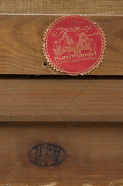 Jan Gerard Smits (1823-1910, &agrave; la mani&egrave;re de): Vue d'un port, huile sur toile