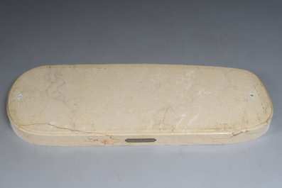 Paule Bisman (1897-1973): 'Ondine', bronze &agrave; patine verte sur socle en marbre, &eacute;d. 3/12