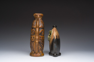 Gilbert M&eacute;t&eacute;nier (1876-?): Deux vases Art D&eacute;co