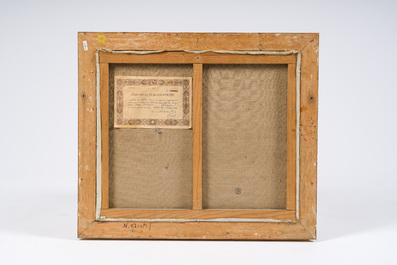 Pierre de Clausade (1910-1976): 'Bord de Loire sous la neige', huile sur toile