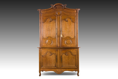 Deux-corps Louis XV en ch&ecirc;ne, France, 18&egrave;me si&egrave;cle