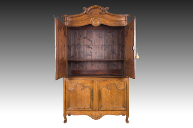 Deux-corps Louis XV en ch&ecirc;ne, France, 18&egrave;me si&egrave;cle