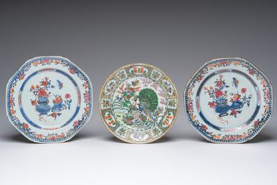 Collection vari&eacute;e en porcelaine de Chine famille rose et qianjiang cai, 18&egrave;me/20&egrave;me si&egrave;cle