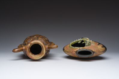 Gilbert M&eacute;t&eacute;nier (1876-?): Deux vases Art D&eacute;co