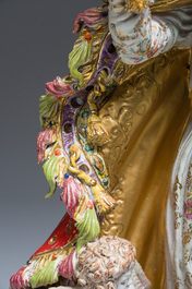 Eugenio Pattarino (1885-1971): Madonna adored by angels, polychrome decorated and gilt terracotta