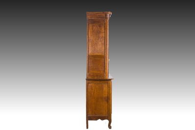 Deux-corps Louis XV en ch&ecirc;ne, France, 18&egrave;me si&egrave;cle