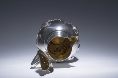 A Danish silver Art Nouveau jug with relief design of a spider's web, Niels Georg Henriksen for A. Michelsen, Copenhagen, dated 1898