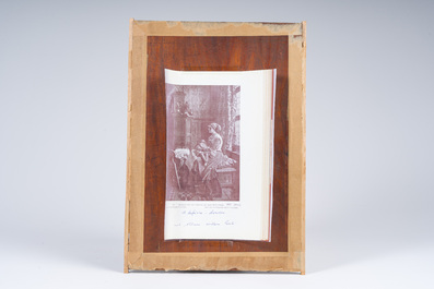 Willem Geets (1838-1919): 'Johanna van der Gheynst en haar dochtertje', huile sur panneau, modello, [1885]