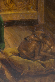 Willem Geets (1838-1919): 'Johanna van der Gheynst en haar dochtertje', huile sur panneau, modello, [1885]