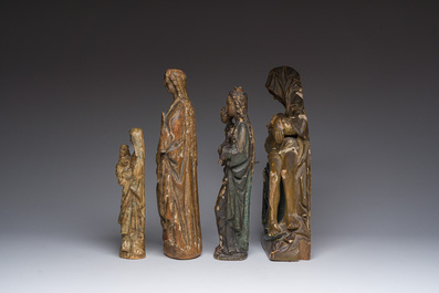 Quatre sculptures de sujets religieux en bois polychrom&eacute;, 17&egrave;me si&egrave;cle et post&eacute;rieur