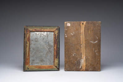 Trois ic&ocirc;nes orthodoxes, e.a. une ic&ocirc;ne de voyage en quatre parties en bronze &eacute;maill&eacute;, Russie, 19&egrave;me/20&egrave;me si&egrave;cle